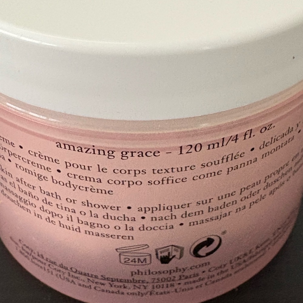 Philosophy Amazing Grace Whipped Body Creme 4 Oz New - Picture 2 of 3